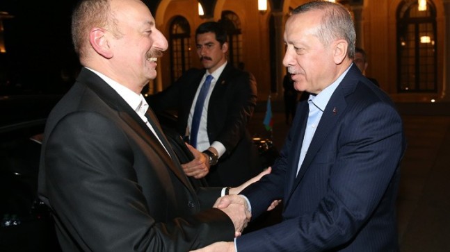 Cumhurbaşkanı Erdoğan, Azerbaycan Cumhurbaşkanı Aliyev ile görüştü