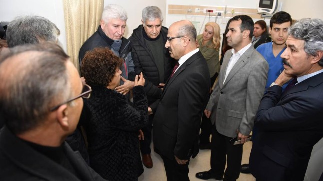 SALDIRI SONRASINDA HASTANE ZİYARETİ