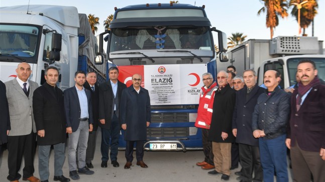 YARDIM TIRLARI VALİ DEMİRTAŞ’IN KATILIMIYLA DEPREM BÖLGESİNE UĞURLANDI