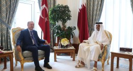 CUMHURBAŞKANI ERDOĞAN , KATAR EMİRİ İLE GÖRÜŞTÜ  YEDİ ANLAŞMA İMZALANDI