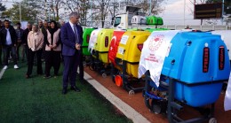 ALADAĞ ’DA  ÜRETİCİLERE HİBELİ MAKİNA DAĞITILDI