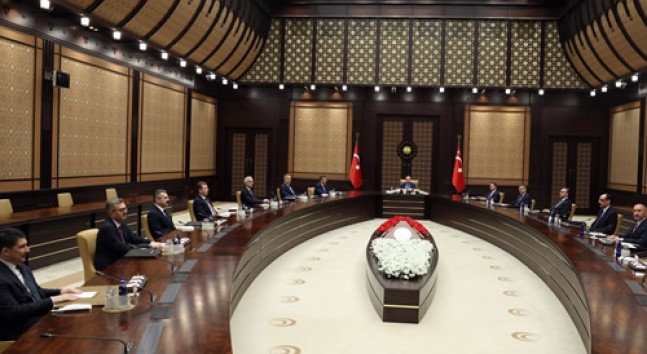 CUMHURBAŞKANI  ERDOĞAN BAŞKANLIĞINDA  TOPLANDI