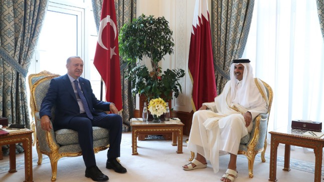 CUMHURBAŞKANI ERDOĞAN , KATAR EMİRİ İLE GÖRÜŞTÜ  YEDİ ANLAŞMA İMZALANDI