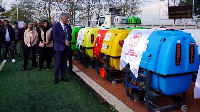 ALADAĞ ’DA  ÜRETİCİLERE HİBELİ MAKİNA DAĞITILDI