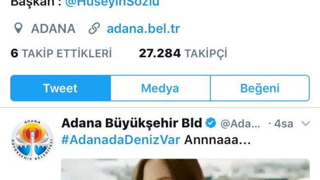 ‘ADANA’DA DENİZ VAR”