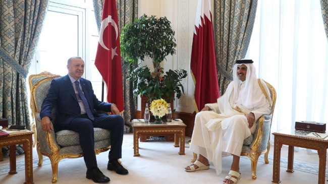 CUMHURBAŞKANI ERDOĞAN , KATAR EMİRİ İLE GÖRÜŞTÜ  YEDİ ANLAŞMA İMZALANDI