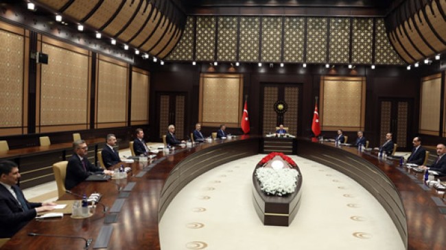 CUMHURBAŞKANI  ERDOĞAN BAŞKANLIĞINDA  TOPLANDI