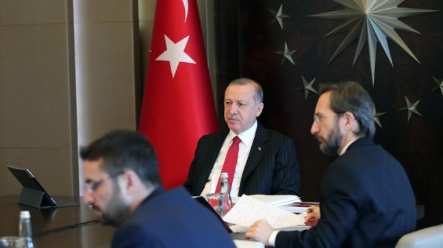 CUMHURBAŞKANLIĞI  KABİNESİ ,  ERDOĞAN BAŞKANLIĞINDA TOPLANDI