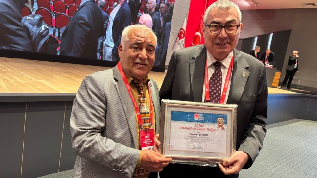 TMOK’TAN ŞANIVAR’A 25.YIL HİZMET ONUR ÖDÜLÜ